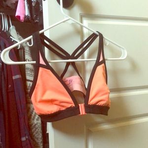 LULULEMON SPORTS BRA - NEON CORAL SZ 4